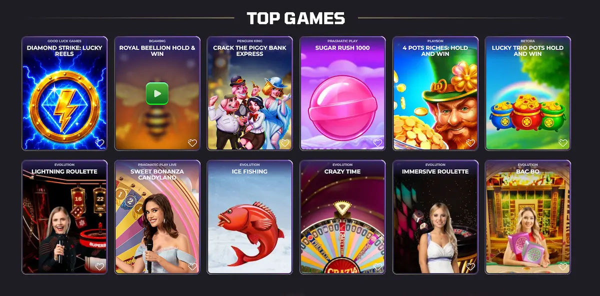 Výherní automaty Luckycapone Casino - Diamond Strike, Sugar Rush 1000 a další sloty